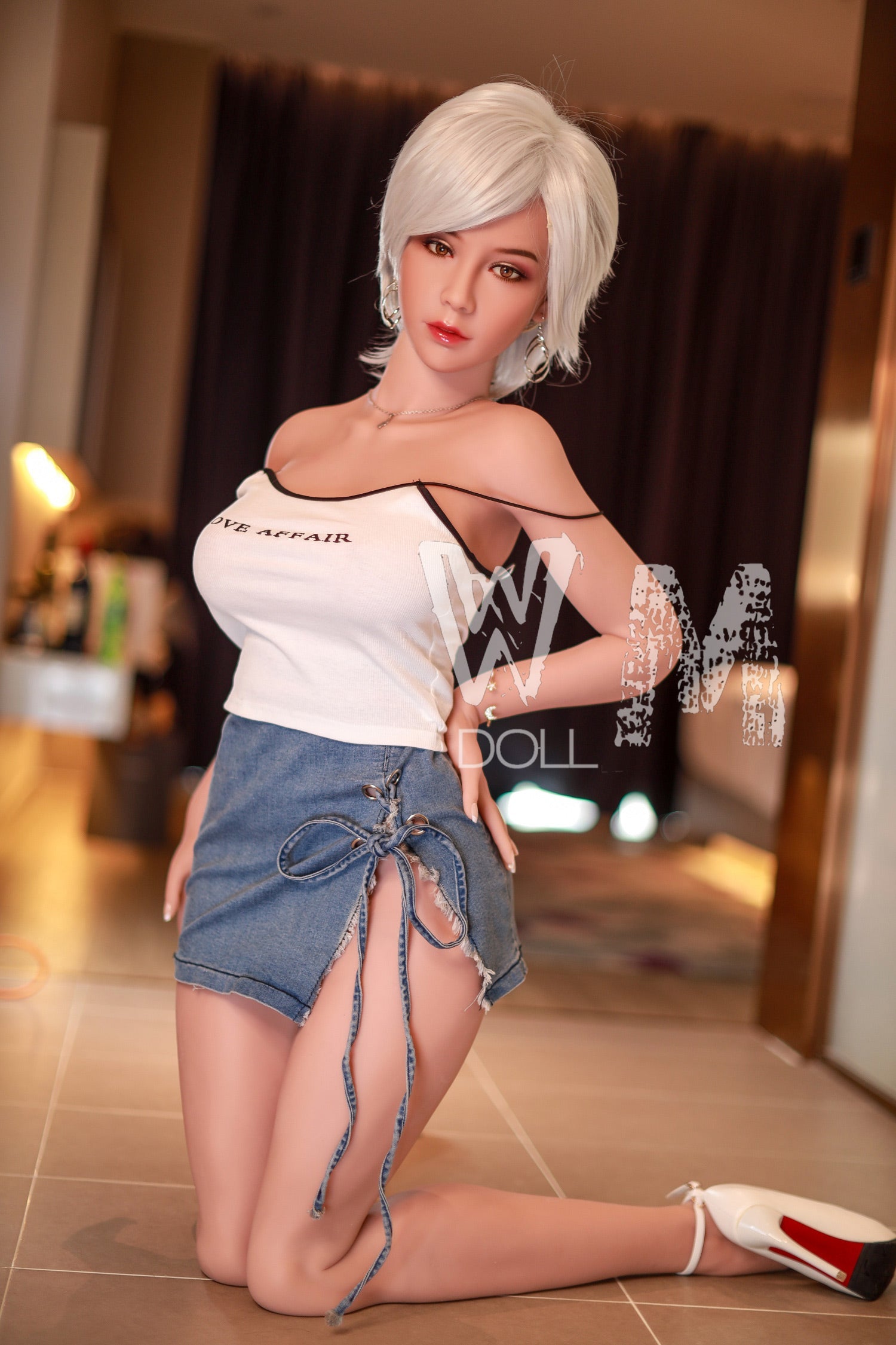 170cm / 5ft6.9 D-cup Teen Silver Hair TPE Sex Doll - Jennie