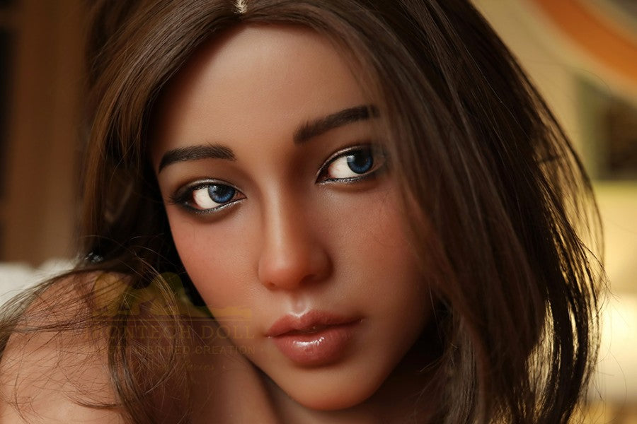 5ft3in/159cm Blonde Silicone Head Sex Doll - S42 Dark Tanned