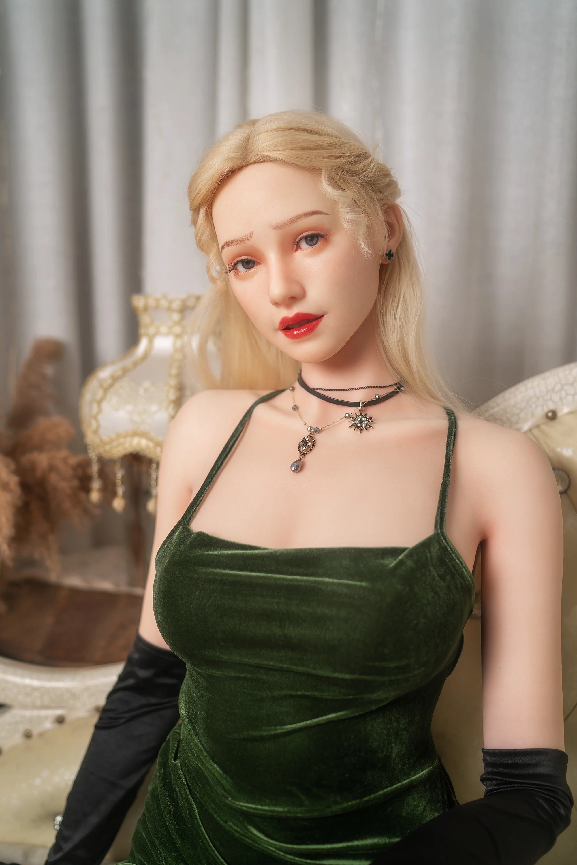 175cm/5ft9 E-Cup Super Real Silicone Sex Doll with #GE76-1 MJ Head