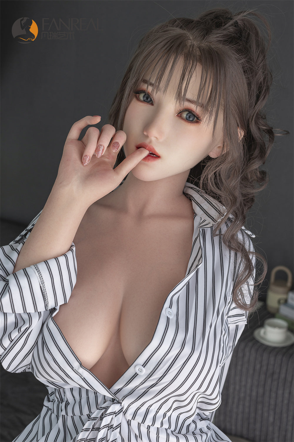 155cm/5ft1 F-cup Fanreal Silicone Real Sex Doll - Jia